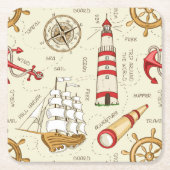 Meeresszene Rechteckiger Pappuntersetzer (Vorderseite)