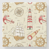 Meeresszene Steinuntersetzer (Vorderseite)