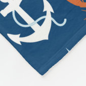 Meeresthema Muster 1 Fleecedecke (Ecke)