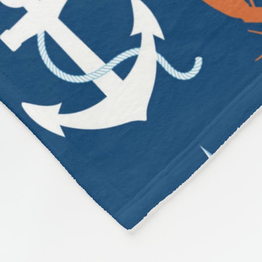 Meeresthema Muster 1 Fleecedecke (Ecke)