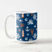 Meeresthema Muster 1 Kaffeetasse (Links)