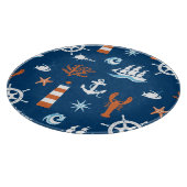 Meeresthema Muster 1 Schneidebrett (Ecke)