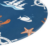 Meeresthema Muster 1 Schneidebrett (Ecke)