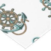 Meeresthema Nautic Green Anchor Boating Marine Tischdecke (Schrägansicht)