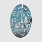 Meeresthema Sommerabenteuer Nautic Elements Ornament (Vorderseite)