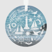 Meeresthema Sommerabenteuer Nautic Elements Ornament (Rückseite)