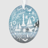 Meeresthema Sommerabenteuer Nautic Elements Ornament (Vorderseite)
