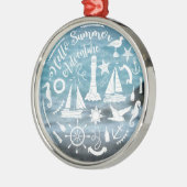 Meeresthema Sommerabenteuer Nautic Elements Ornament Aus Metall (Links)