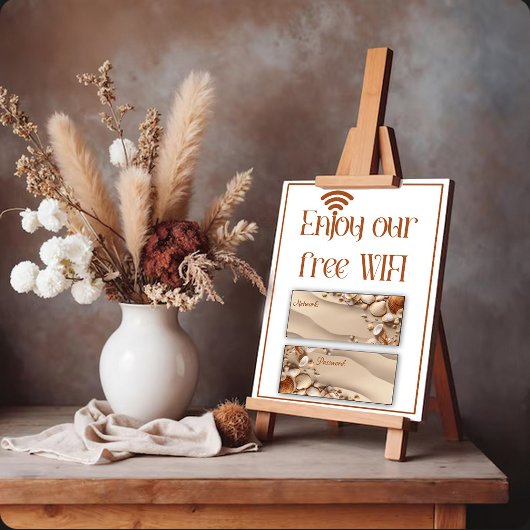 Meeresthemen-Wifi-Schild Poster