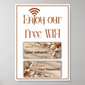 Meeresthemen-Wifi-Schild Poster (Vorne)