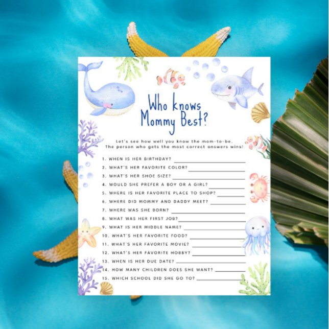 Meerestier Unter dem Meer Wer Mami am besten kennt (Von Creator hochgeladen)