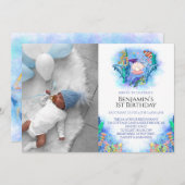 Meerestiere 1. Geburtstag Einladung (Vorne/Hinten)