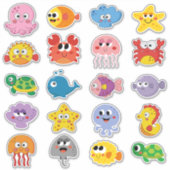 Meerestiere Aufkleber (Vorderseite)