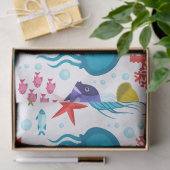 Meerestiere aus Salzwasser und Darstellung des Leb Seidenpapier (Geschenk)