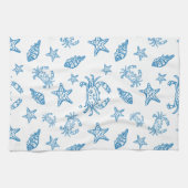 Meerestiere-Doodle-Muster Geschirrtuch (Horizontal)