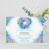 Meerestiere Einladung 1. Geburtstag (Stehend Vorderseite)