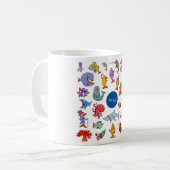 Meerestiere farbenfrohe Meerescharaktere Kaffeetasse (Vorderseite Links)