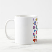 Meerestiere farbenfrohe Meerescharaktere Kaffeetasse (Links)