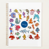 Meerestiere farbenfrohe Meerescharaktere Planer (Vorderseite)