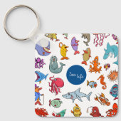 Meerestiere farbenfrohe Meerescharaktere Schlüsselanhänger (Vorderseite)
