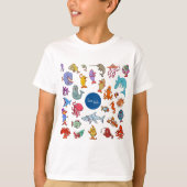 Meerestiere farbenfrohe Meerescharaktere T-Shirt (Vorderseite)