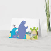 Meerestiere Feiertagskarte (Vorderseite)