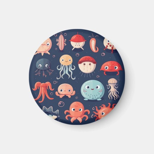 Meerestiere, Fische, Magnet, süß Magnet (Vorne)