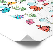 Meerestiere Geschenk, Meerestier Poster (Ecke)