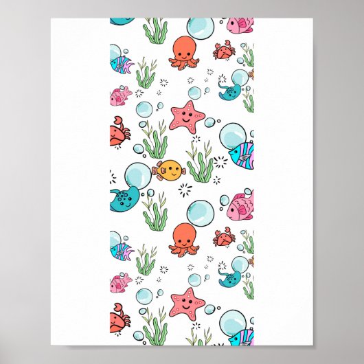 Meerestiere Geschenk, Meerestier Poster (Vorne)