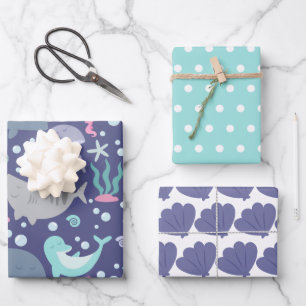 Meerestiere Geschenkpapier Set