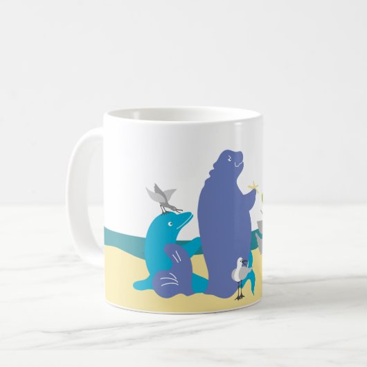 Meerestiere Kaffeetasse (Vorderseite Links)