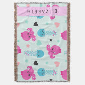 Meerestiere, Kraken, Quallen, Herz, Ihr Name Decke (Vorderseite Vertikal)