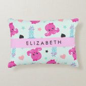 Meerestiere, Kraken, Quallen, Herz, Ihr Name Dekokissen (Vorderseite)