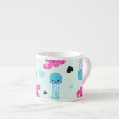 Meerestiere, Kraken, Quallen, Herz, Ihr Name Espressotasse (Vorderseite Rechts)