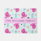 Meerestiere, Kraken, Quallen, Herz, Ihr Name Fußmatte (Vorderseite)