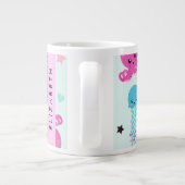 Meerestiere, Kraken, Quallen, Herz, Ihr Name Jumbo-Tasse (Rückseite)