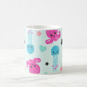 Meerestiere, Kraken, Quallen, Herz, Ihr Name Kaffeetasse (Mittel)