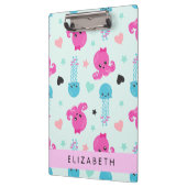 Meerestiere, Kraken, Quallen, Herz, Ihr Name Klemmbrett (Links)