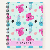 Meerestiere, Kraken, Quallen, Herz, Ihr Name Notizblock (Vorderseite)