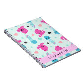 Meerestiere, Kraken, Quallen, Herz, Ihr Name Notizblock (Rechte Seite)