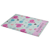 Meerestiere, Kraken, Quallen, Herz, Ihr Name Schneidebrett (Ecke)