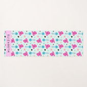 Meerestiere, Kraken, Quallen, Herz, Ihr Name Yogamatte (Vorderseite (Horizontal))