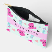 Meerestiere, Kraken, Quallen, Herz, Ihr Name Zubehörtasche (Offen)