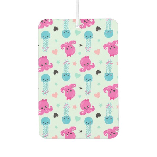 Meerestiere, Meeresleben, Oktopus, Quallen, Herzen Autolufterfrischer (Vorderseite)