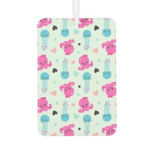 Meerestiere, Meeresleben, Oktopus, Quallen, Herzen Autolufterfrischer (Rückseite)