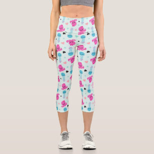 Meerestiere, Meeresleben, Oktopus, Quallen, Herzen Capri Leggings