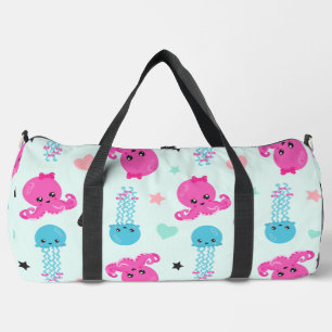 Meerestiere, Meeresleben, Oktopus, Quallen, Herzen Duffle Bag