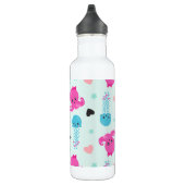 Meerestiere, Meeresleben, Oktopus, Quallen, Herzen Edelstahlflasche (Rechts)