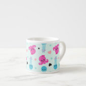 Meerestiere, Meeresleben, Oktopus, Quallen, Herzen Espressotasse (Vorderseite Rechts)