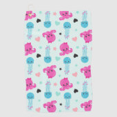 Meerestiere, Meeresleben, Oktopus, Quallen, Herzen Golfhandtuch (Vorderseite)